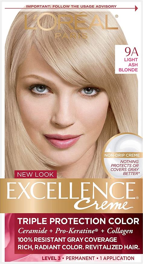 Amazon L Oreal Excellence Creme Pro Keratine 9A Light Ash Blonde Cooler 1 Application