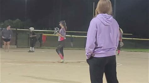 Nevaeh Pitching And Striking Out Girls At Her Last Game Of Fall Ball