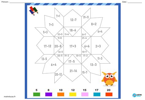 9 Coloriages Magiques Additions Et Soustractions Cp Ce1 Maître Lucas