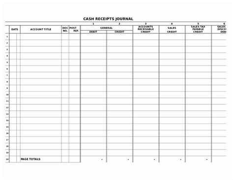 Cash Disbursement Journal Template Excel New Cash Receipts Journal ...