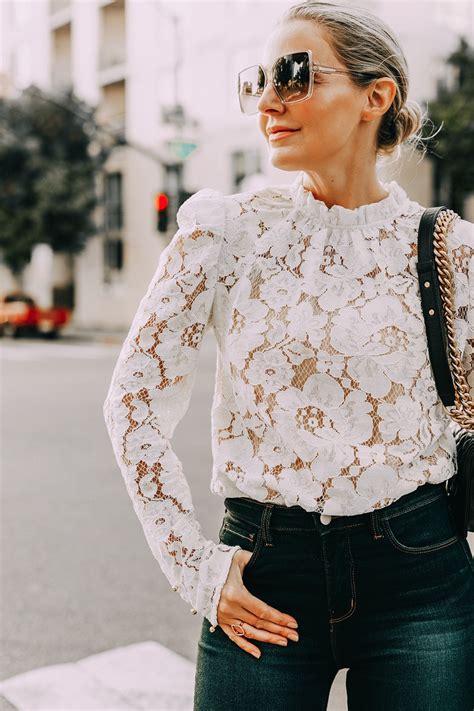 White Lace Tops Trend Sparkles And Shoes Blog