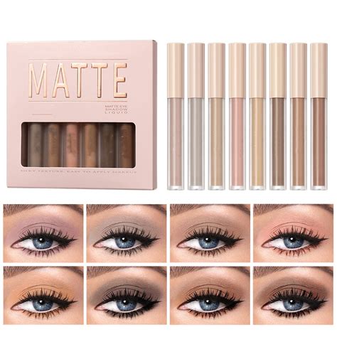 Buy MAEPEOR Matte Liquid Eyeshadow 8 Colors Neutral Naked Smooth Creamy