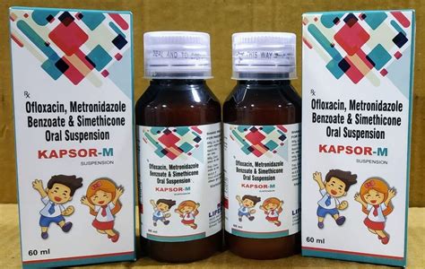 KAPSOR M Ofloxacin And Metronidazole Oral Suspension 60 Ml At Rs 78