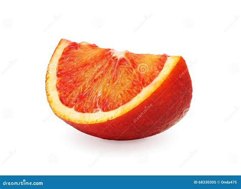 Slice Red Orange Isolated On White Background Stock Image Image Of