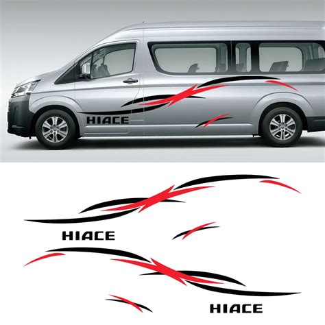 Car Stickers For Toyota Hiace 200 300 Van Bus Sport Diy Graphics