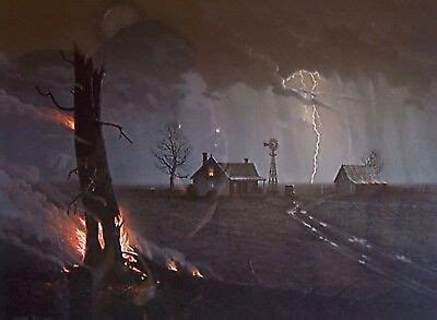 Jesse Barnes The Burning Tree S N Paper Art Print Mint W Coa By Painter