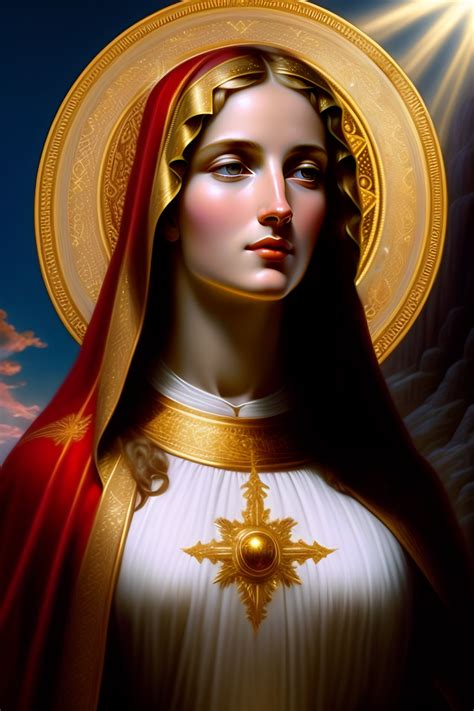 Lexica - Virgin mary mother of jesus full body with beautiful robe and