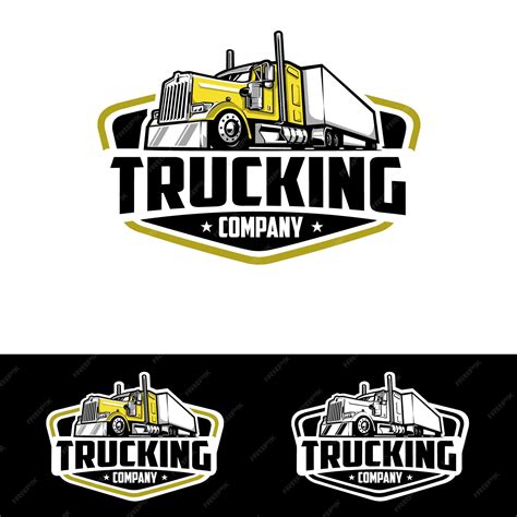 Trucking Company Emblem Logo Vector Isolated Best For Trucking And