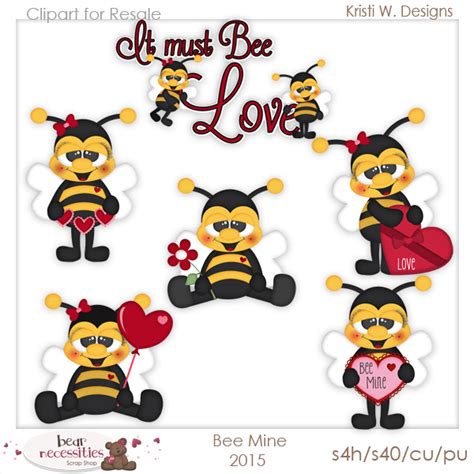 Bee Mine 2015 Clipart – FranB Designs