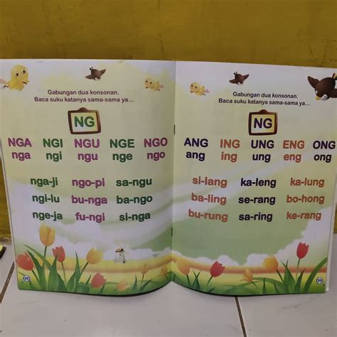 belajar suku kata nga ngi ngu nge ngo jual flashcard membaca suku