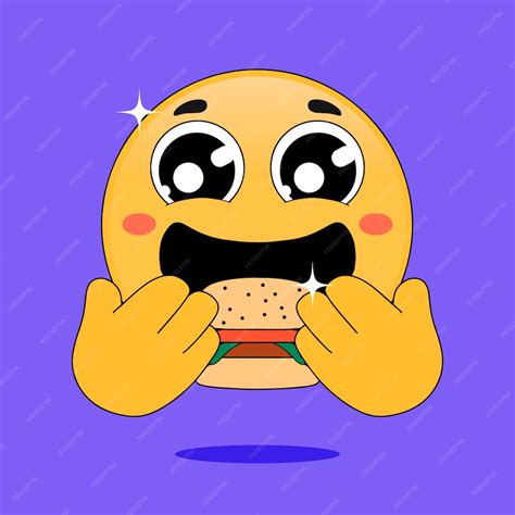 Free Vector Hungry Emoji Illustration