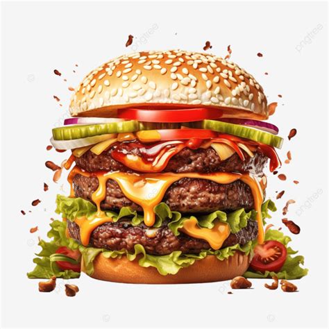 Tasty Burger Png Ai Generative Burger Tasty Delicious PNG