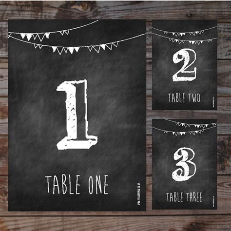 Items Similar To Black Board Chalk Wedding Table Numbering Diy