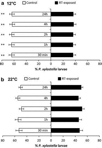 Plutella xylostella larval choice towards control versus R ...