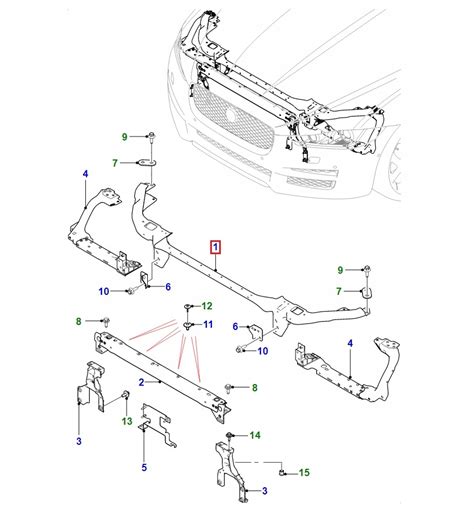 Pas przedni górny Jaguar XE GX7316E144AF 12347600432 oficjalne