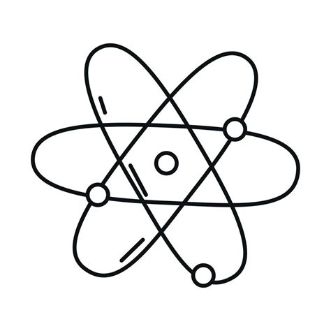 Back To School Science Molecule Atom Elementary Education Line Icon