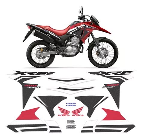 Kit Adesivos Moto Honda Xre 300 Rally 2016 Carbono Completo Frete grátis