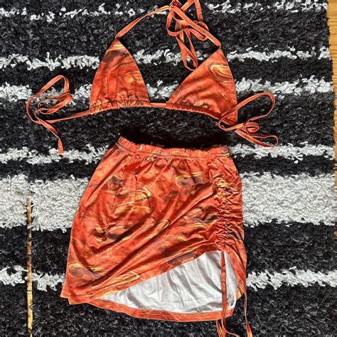 Sorelle Festival Piece Skirt And Bikini Top Only Depop