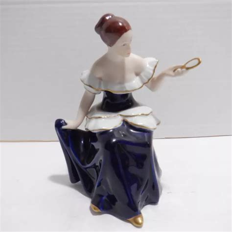 Vintage Royal Dux Nude Woman Sitting Figurine Czechoslovakia Porcelain Belfor Picclick Uk