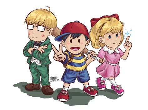 2019 01 27 Ness Jeff And Paula Earthbound By Dannyp On Newgrounds