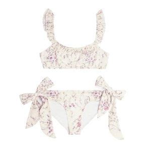 Loveshackfancy Swim Loveshackfancy Palm Bikini Bottom Biscotti