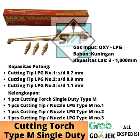 Jual Yamato Cutting Torch Type M Max Yamato Blender Las Potong Tipe M