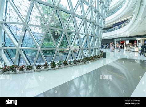Glass Architecture In Modern Shopping Mall Stock Photo Alamy