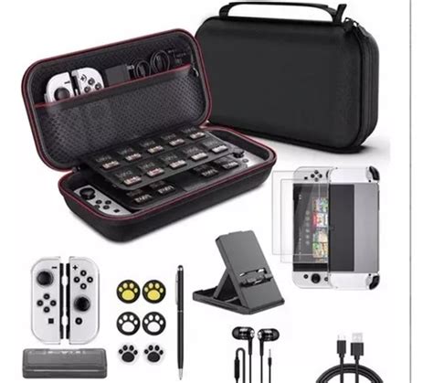 Kit De Acess Rios Para Nintendo Switch Oled Case Parcelamento Sem