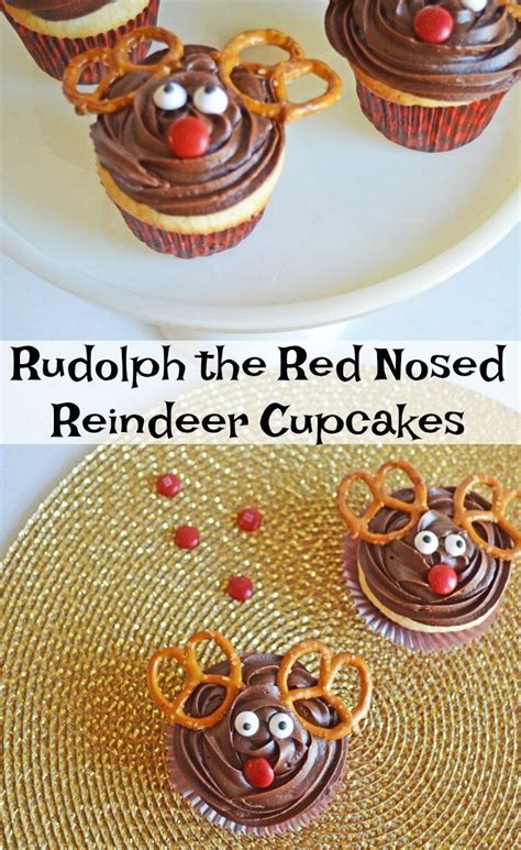 Rudolph The Red Nosed Reindeer Cupcakes Reindeer Cupcakes Christmas