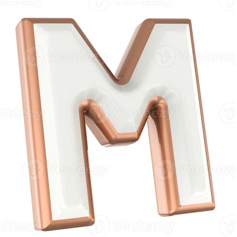 M Font 3d Render 46301694 Png