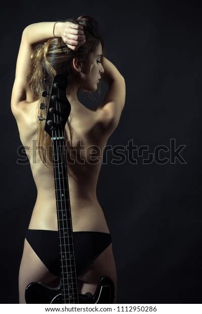 Lady Guitarist Sexy Appearance Naked Rock Stock Photo 1112950286 Shutterstock