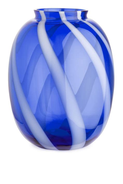 Glazen Vaas 25 Cm Blauwwit Home Handm Nl