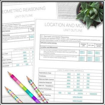 Grade 4 Ontario Math Geometric Reasoning Location Movement GEOMETRY