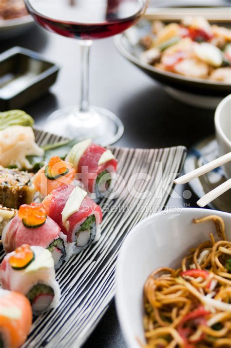 Sushi And Red Wine Stock Photo Royalty Free Freeimages