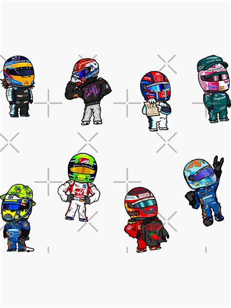 F1 Mini Drivers Series 2 Pack Sticker For Sale By Dacorsa Cavallo