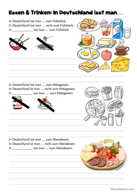 In Deutschland Isst Man Fr Ht Ck M Deutsch Daf Arbeitsbl Tter Pdf Doc