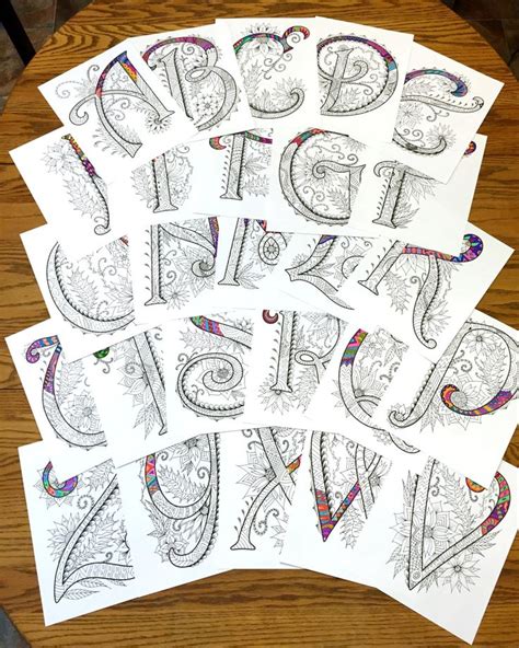 Printable Alphabet Coloring Book Uppercase Letter Etsy Australia