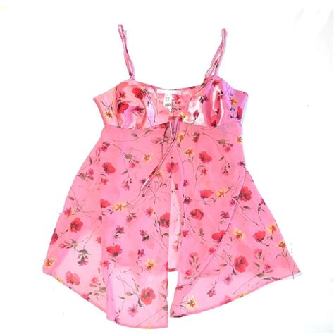 Victoria S Secret Intimates Sleepwear Victorias Secret Lingerie Baby Doll Floral Sheer