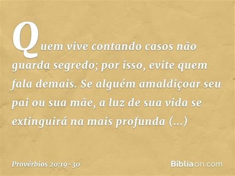 Versiculo 20 19 - Provérbios 20:19-30 - Bíblia