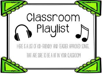 Classroom Music Playlist by The Life of a Teacher Mom | TpT