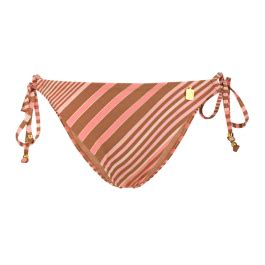 Annadiva Swim Stripe Lurex Bikini Hose Mit Seitlichen B Ndern Caramel Annadiva