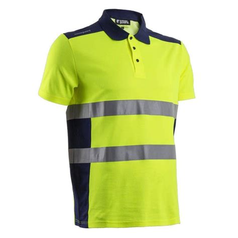 Polo De Travail Manches Courtes Haute Visibilit Anti Uv Coverguard Oki