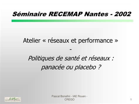 Ppt S Minaire Recemap Nantes Powerpoint Presentation Free