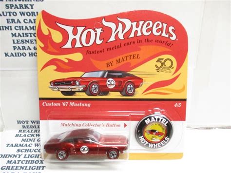 HOT WHEELS 50TH Anniversary Red Custom 67 Mustang W Redlines 5 23 PicClick UK