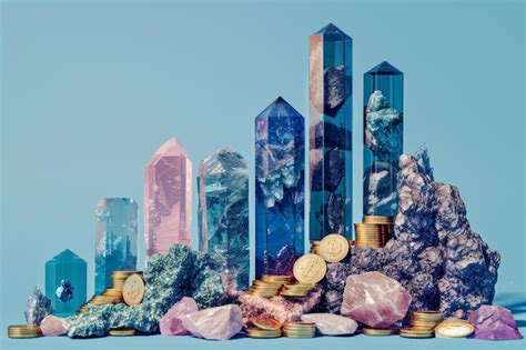 premium photo minerals  stock charts  investment concept