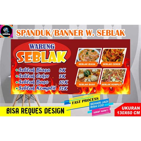 Contoh Desain Spanduk Banner Seblak Contoh Desain Banner Spanduk
