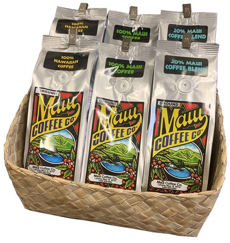 Hawaiian Gourmet Coffee Basket - Ground Coffee - OUT OF STOCK - Maui