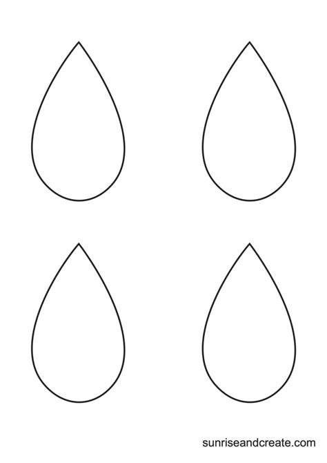 Free Printable Raindrop Templates Worksheets Library