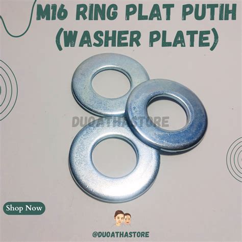 Jual M Ring Plat Galvanis Putih Wp Washer Plate Mm Shopee Indonesia