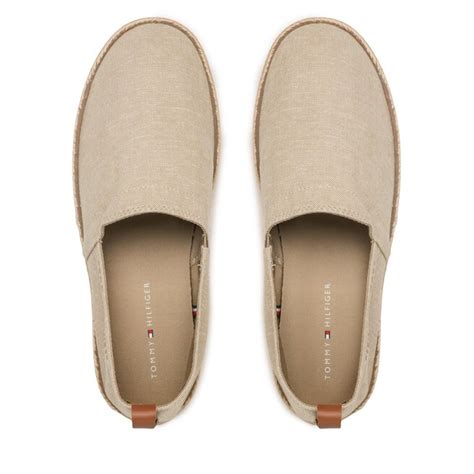 Alpargatas Tommy Hilfiger Th Espadrille Core Chambray Fm Fm Beige